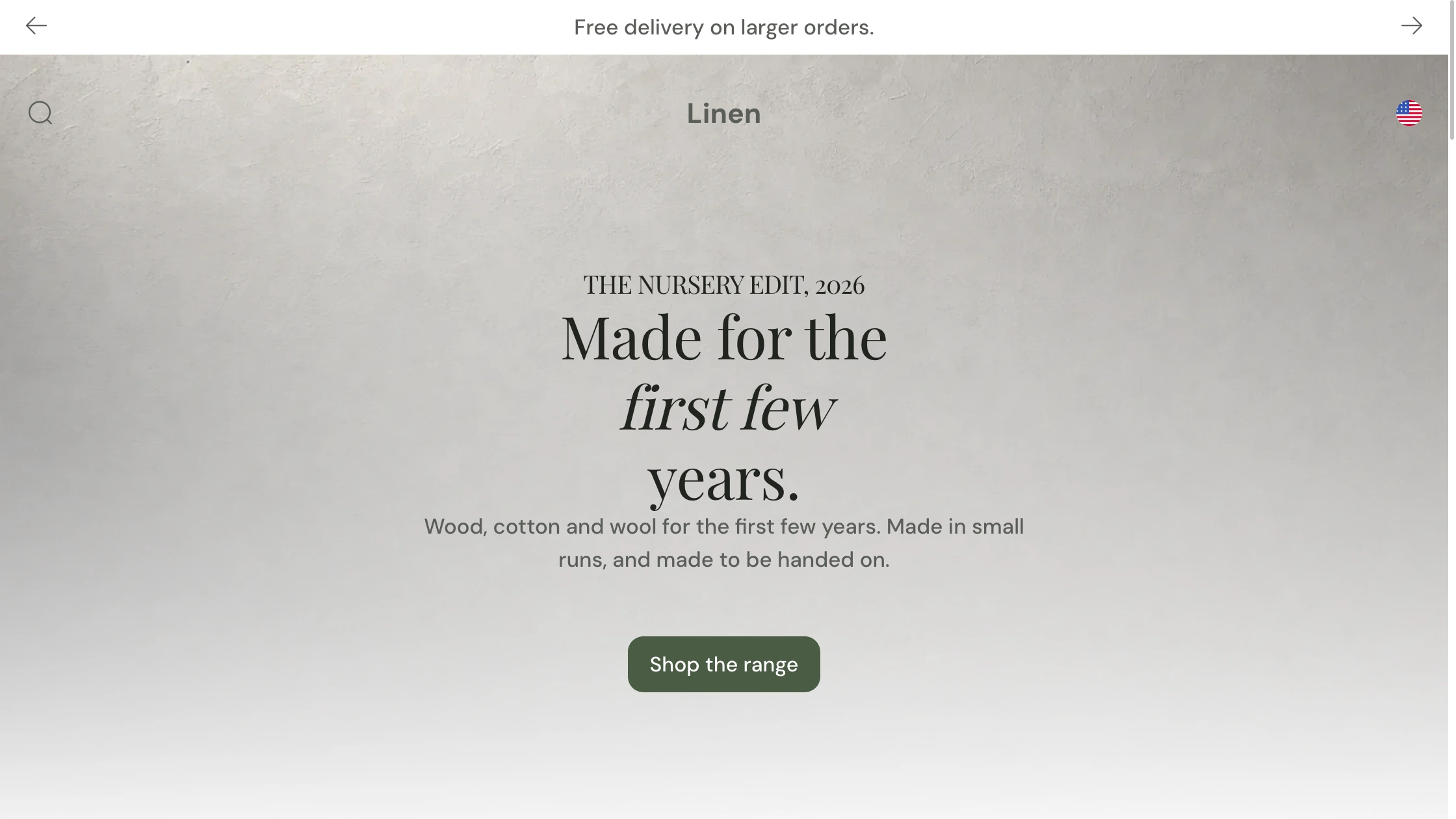 Gotowy sklep Linen